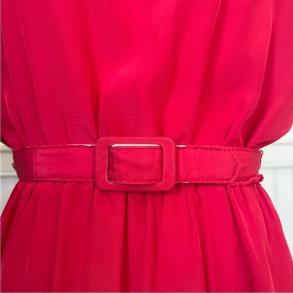 Vintage 70’s Red Belted Dress - Picture 3 of 14